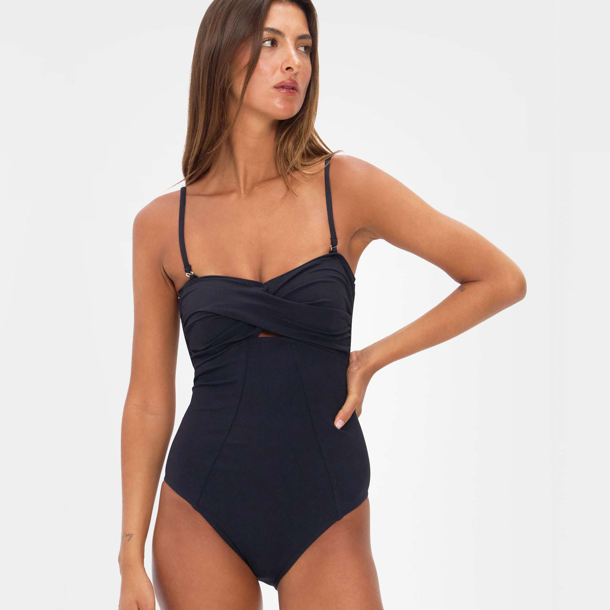 Alice One Piece Ribbed Black - Contessa Volpi X Ellery and Moss