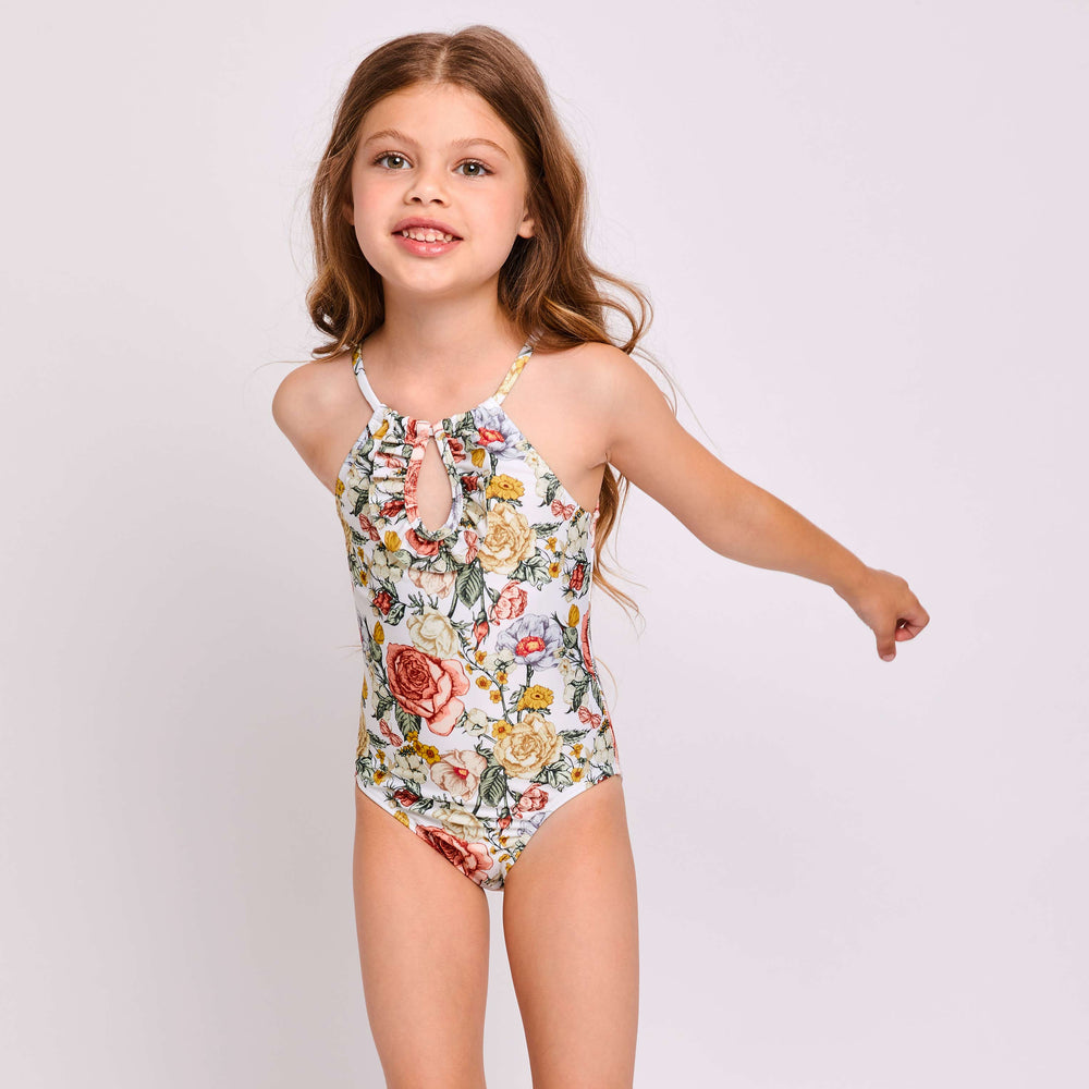 Little-Bonnie-swimsuit-and-Angelica-one-piece-cottage-garden-contessa-volpi-summer-swimwear-collection