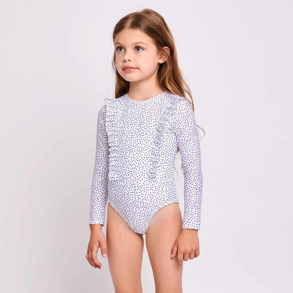 Little-Halle-surfsuit-long-sleeve-dots-white 3-contessa-volpi-matching-swimwear