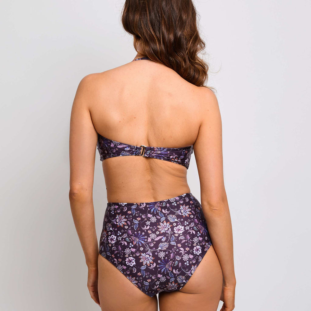 erica high waisted bikini back print paisley brown contessavolpi